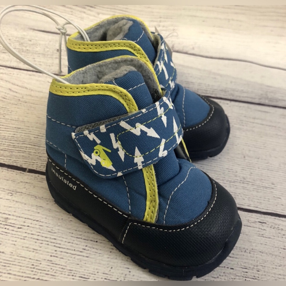 See Kai Run Basics Size 4 Blake Winter Boots - Blue Brand New